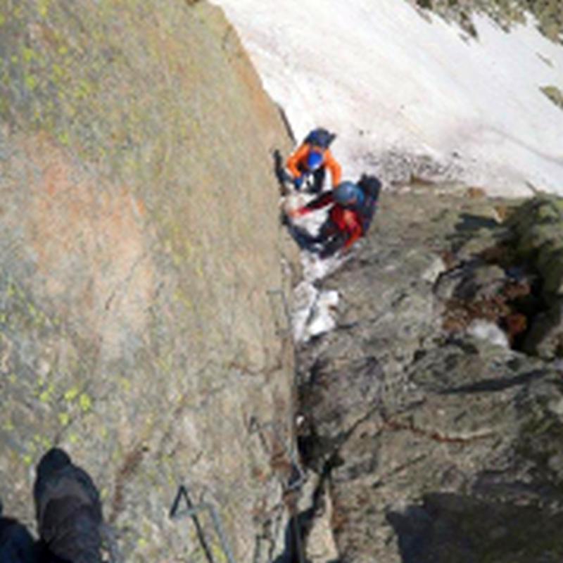 Diedro inicio Vía Ferrata Bony d'Envalira (Grau Roig, Encamp, Andorra) - RocJumper