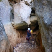 Primer destrepe - Barranco Aigua de Llinars o Aiguadora - RocJumper