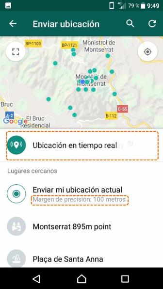 Whatsapp: Cómo compartir posición GPS