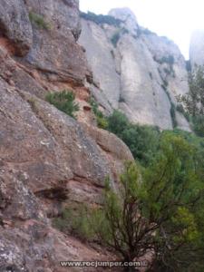 Aproximación - Vía Princesetes del Bosc - Agulla de la Foradada - Montserrat - RocJumper