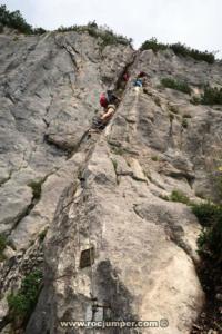 Tramo 1 Diedro - Vía Ferrata Klettersteig Schustergangl - Steinplatte - RocJumper