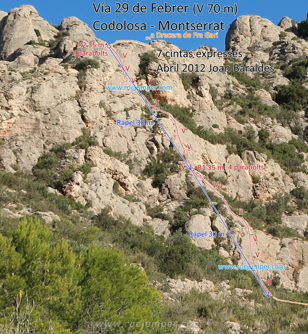 Croquis - Vía 29 de Febrer - Codolosa - Montserrat