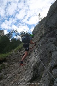 Tramo 21 Flanqueo - Vía Ferrata Tegelbergsteig - RocJumper