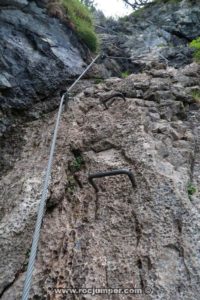 Tramo 23 Vertical - Vía Ferrata Tegelbergsteig - RocJumper