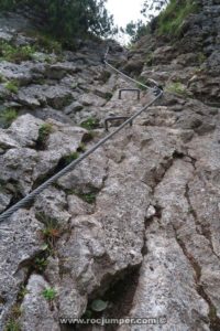 Tramo 23 Vertical - Vía Ferrata Tegelbergsteig - RocJumper