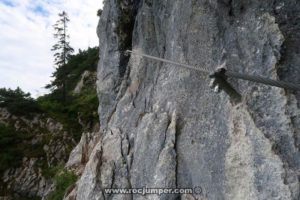 Tramo 25 Flanqueo - Vía Ferrata Tegelbergsteig - RocJumper