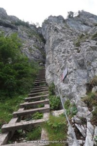 Tramo 26 Escalera - Vía Ferrata Tegelbergsteig - RocJumper