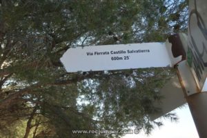 Cartel - Vía Ferrata Castillo de Salvatierra - Vía Ferrata Sierra de la Vila - Villena - RocJumper