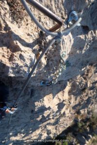 Reunión rápel - Vía Ferrata Canelobre - Busot - RocJumper