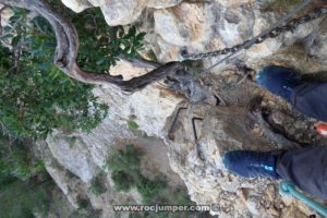 Tramo 2 Rampa árbol - Vía Ferrata Norte del Cid - RocJumper