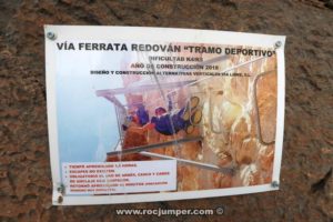 Cartel Inicio Tramo 2 Deportivo - Vía Ferrata Redován - RocJumper