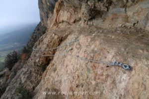 Paso equipado Tramo 2 - Vía Ferrata Serra de les Canals - RocJumper