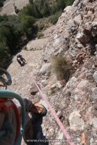 Desde reunión Largo 1 - Vía Jaume Ferrández Rubio - Contrafort Cajoleta - Montserrat - RocJumper