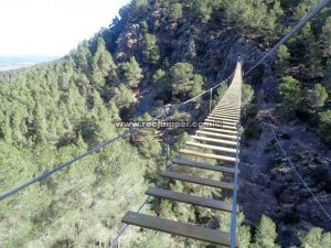 Puente de Tablones de 80 m - Vía Ferrata Fuente de Godalla - Enguera - RocJumper
