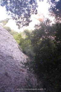 Hacia Collado retorno - Vía Manyos - La Prenyada - Montserrat