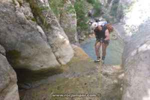 Último rápel - Pasamanos - Barranco de l'Espunya o Torrent de Gol - RocJumper