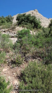 Hacia el inicio de vía - Carena del Cap de Sant Joan