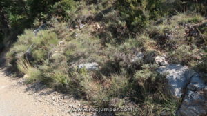 Doble hito de piedra - Vía de la Núria - Serra de Sant Joan - Boxiols - RocJumper