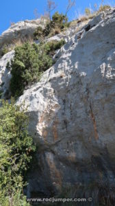 Inicio Vía de Guillem - Vía de la Núria - Serra de Sant Joan - Boxiols - RocJumper