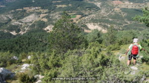 Retorno a cortafuegos - Vía de la Núria - Serra de Sant Joan - Boxiols - RocJumper