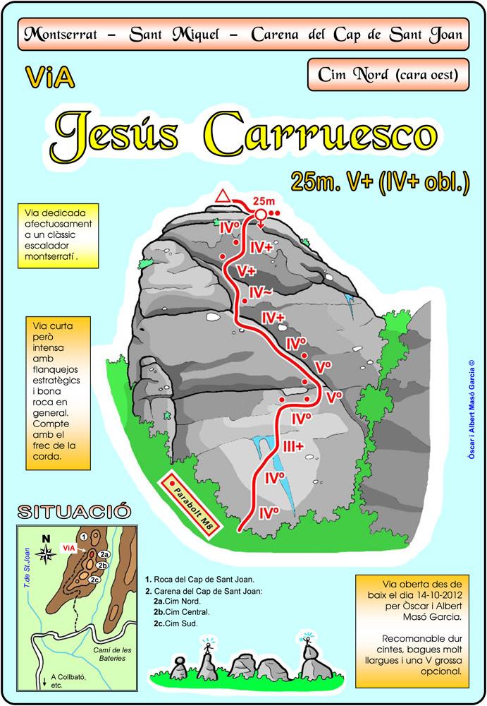 Vía Jesús Carruesco- Integral Carena del Cap de Sant Joan - Sant Miquel - Montserrat - Original