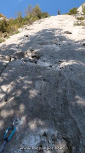 Inicio Vía El Forat de les Bruixes - Coll Roig - Montgrony - RocJumper