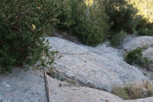 Cuerdas anudadas canal - Vía Ferrata Pared del Pessó - Collegats