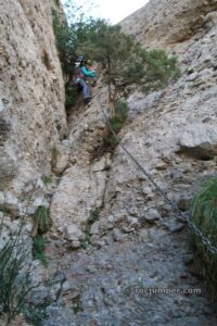 Cadenas canal - Vía Ferrata Pared del Pessó - Collegats