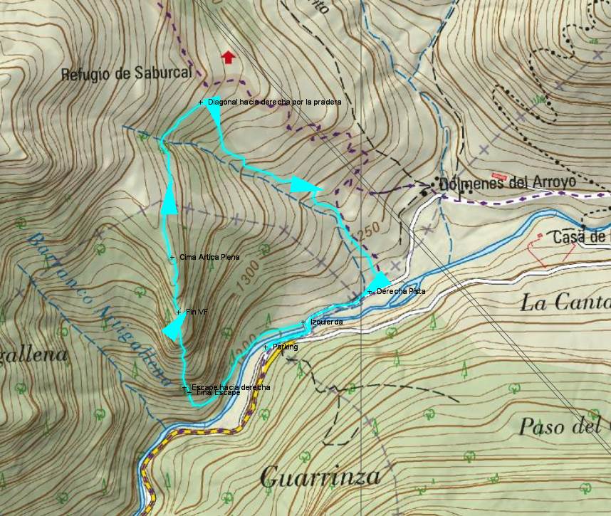 Mapa - Vía Ferrata Pico de Articalena - Selva de Oza - RocJumper