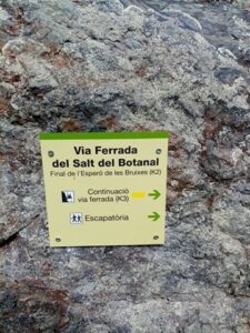 Cartel Escape 1 - Vía Ferrata Salt de Botonal