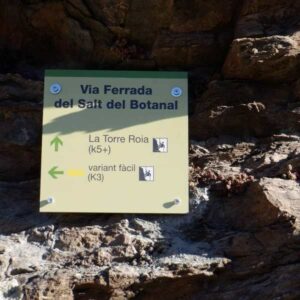 Cartel Variante Desplome - Vía Ferrata Salt del Botanal - Alins - Agnes