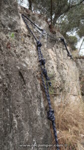 Reunión Vía Fear no Fear - Zona Torre de Aguila - Zona Noreste - Escalada Deportiva Pic de l'Àliga - Sant Andreu de la Barca - RocJumper