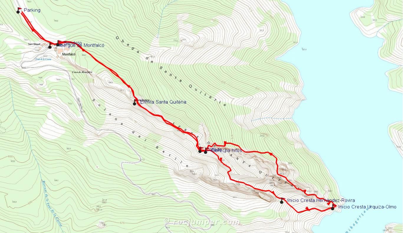 Mapa - Camí de les cireres d'Arboç - Montfalcó - RocJumper