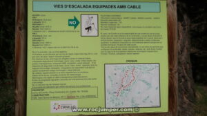 Panel informativo Vía Cable 1 y 2 - Torrent del Grau - Canillo, Andorra - RocJumper