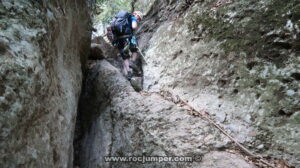 Camino equipado Torrent del Cavall Bernat - Montserrat - RocJumper