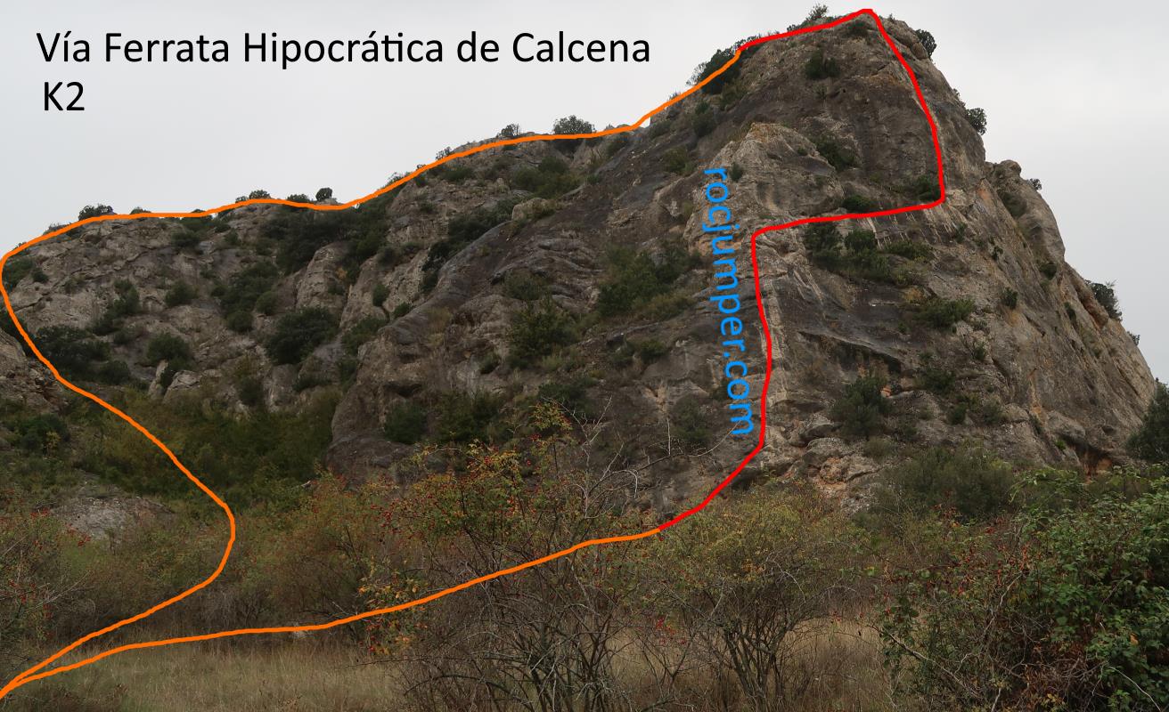 Croquis - Vía Ferrata Hipocrática de Calcena - RocJumper
