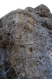 Desplome final - Vía Ferrata Cueva de la Ventana - Comares - RocJumper