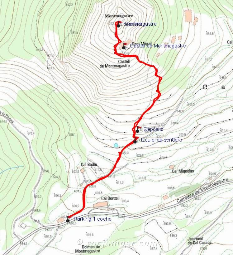 Mapa - Montmagastre - RocJumper