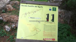 Panel informativo ferrata - Vía Ferrata Castillo del Águila - Gaucín - RocJumper