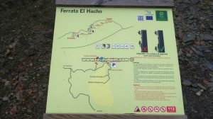 Panel informativo - Vía Ferrata Sierra del Hacho - Gaucín - RocJumper