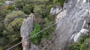 Puente tibetano - Vía Ferrata Castillo del Águila - Gaucín - RocJumper