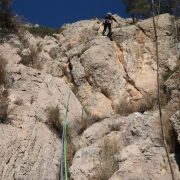 Vía del Maño (6b/A0e 115 m Obligado V+) Roca Maura (L'Estartit, Girona)