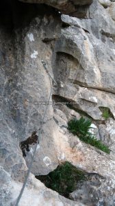 Flanqueo Diagonal - Vía Ferrata Hondonero o La Bola - Villanueva de Rosario - RocJumper