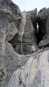 Tramo vertical - Vía Ferrata Castillo del Águila - Gaucín - RocJumper