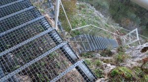 Escalera metálica - Retorno - Vía Ferrata Tajo del Reloj - Cuevas de San Marcos - RocJumper