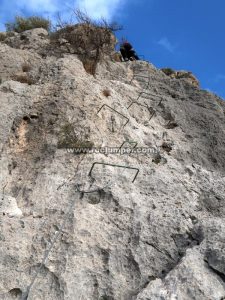 Tramo Vertical - Vía Ferrata Monte Hacho - Lora de Estepa - RocJumper