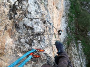 Tramo Vertical - Vía Ferrata Tajo del Reloj - Cuevas de San Marcos - RocJumper