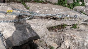 Anclaje Tirolina - Vía Ferrata Montejaque - RocJumper