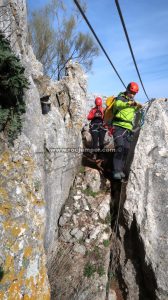 Puente Nepalí o Mono final - Vía Ferrata Benalauría o del Canal - RocJumper