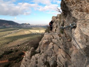 Puente de Mono o Nepalí - Vía Ferrata Monte Hacho - Lora de Estepa - RocJumper